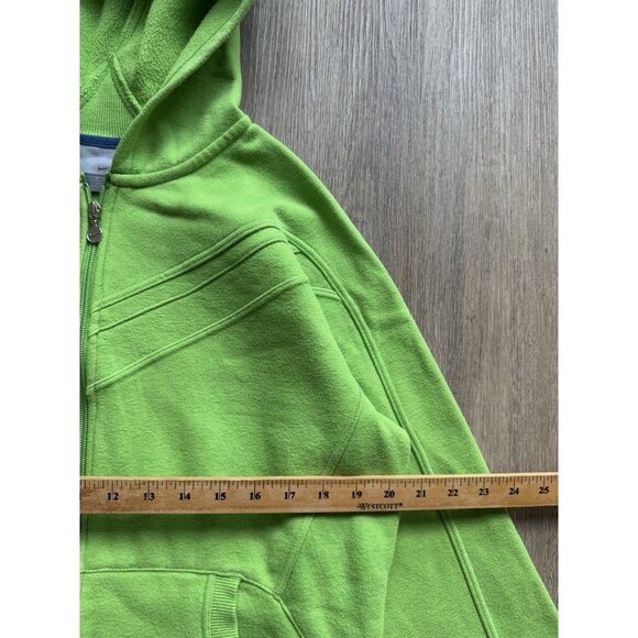Rare Vintage Nike Swoosh Full Zip Hoodie Green Youth Kid XL Sports Gym Hype - Picture 8 of 9
